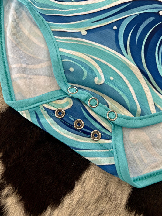 Wave Blue Romper