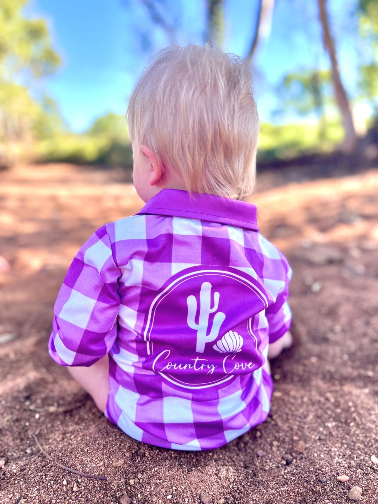Purple Gingham Romper