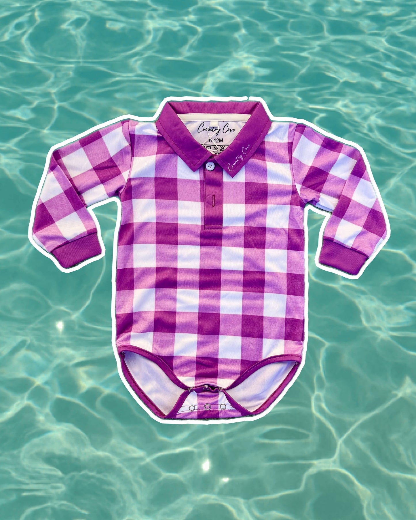Purple Gingham Romper